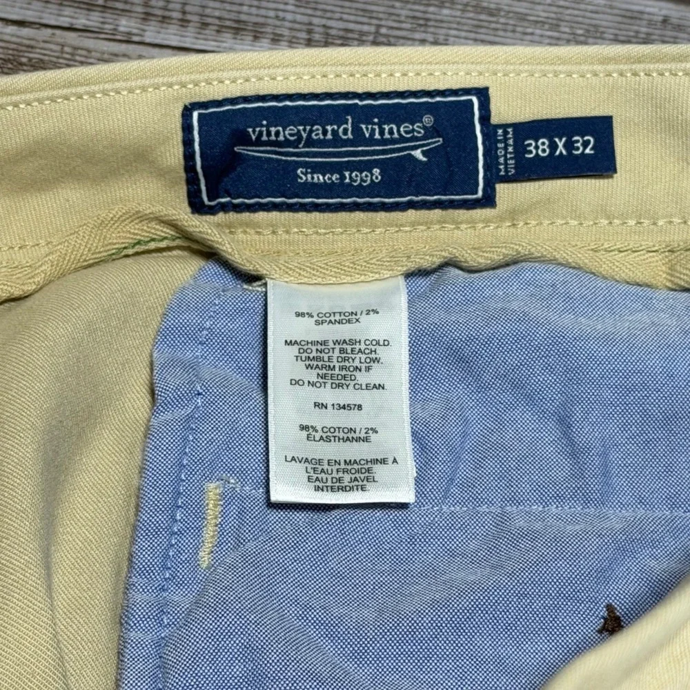 Vineyard Vines Mens Pants Khaki Tan Chino 38x32 Straight‎ Leg